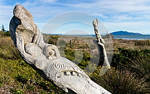 Beach Maori Carving
