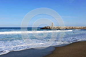 On the beach of Marbella, Costa del Sol, Spain