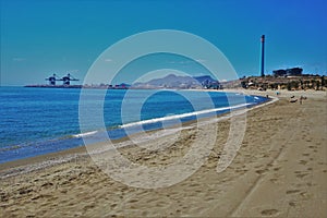 Beach of the Marinicas from Carboneras Almeria Andalusia Spain