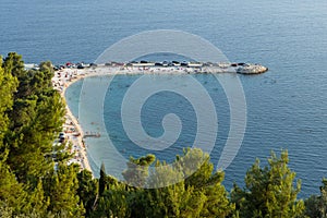 Beach at the Marjan peninsula in Split photo