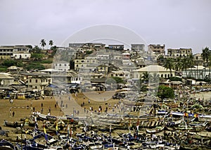 Beach and Market in Ghana