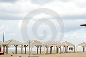 Beach on the Mediterranean Sea in Tel Aviv