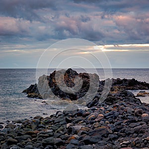 The beach of Mesa del Mar on Tenerife island in Spain