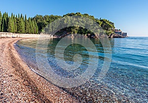 The beach Milocher in Evening.