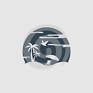 The beach monogram logo inspiration