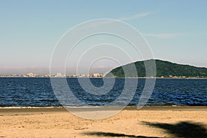 Beach and montains in Brazil photo