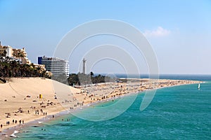 Beach of Morro Jable, Fuerteventura, Canary islands