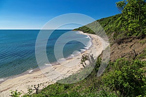 Beach and mountain in Bulgarian Black Sea coast