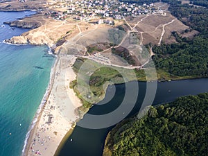 Beach at the mouth of the Veleka River, Bulgaria