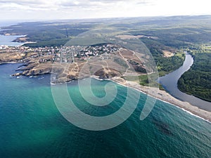 Beach at the mouth of the Veleka River, Bulgaria