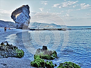 Beach of the Muertos from Carboneras Almeria Andalusia Spain