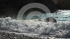 The Beach of Myrtos on Kefalonia Island