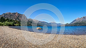 Beach at Nahuel Huapi Lake in downtown Bariloche - Bariloche, Patagonia, Argentina