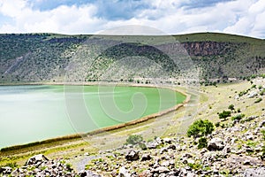 beach of NarlÄ±gol Crater Lake in Cappadocia