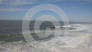 The beach of Nazare in Portugal