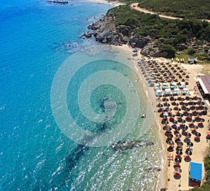 Beach at Nea Roda at Chalkidiki, Greece