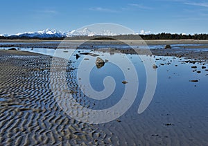 Beach near Gustavus Alaska at low tide