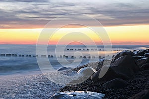 Beach near Pape in Latvia photo