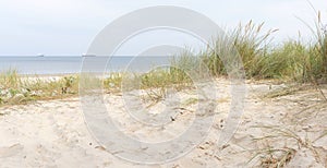 Beach near Swinoujscie on the island of Usedom on the Polish Baltic coast