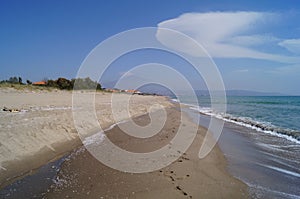 Beach near Villaggio Turistico Europa. Catania, Sicily, Italy photo