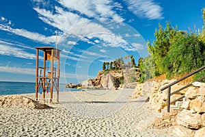 Beach in Nerja, Anadalusia, Spain