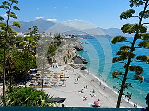 Beach in Nerja, Costa del Sol