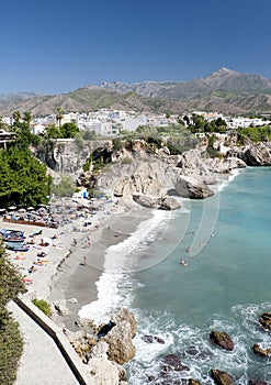 Beach At Nerja Southern Spain