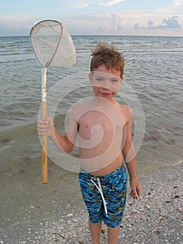 On the Beach with a Net