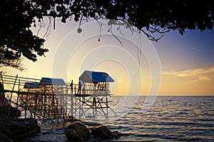 Beach Nipa Huts