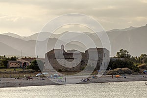 The beach of Nora, Italy