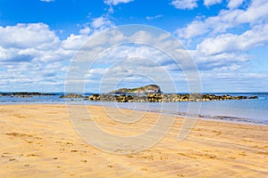 The beach in North Berwick, Scotland