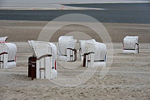 Beach on the North Sea in Borkum.