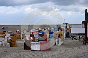 Beach on the North Sea in Borkum.
