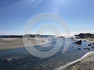 Beach in Norway at a sunny day photo