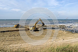 Beach nourishment.