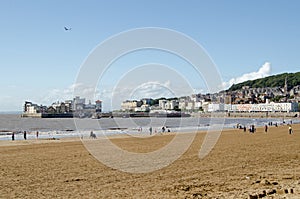 Beach and Old Town, Weston-Super--Mare