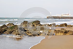 Beach in Oostende, Belgium