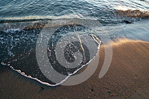 BEACH IN OREGON WITH RUNING WATER