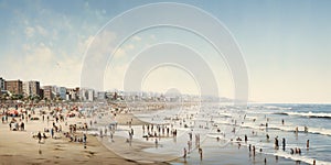 The beach is overcrowded with people, and it poses a challenge to find a comfortable spot for relaxation. Generative AI