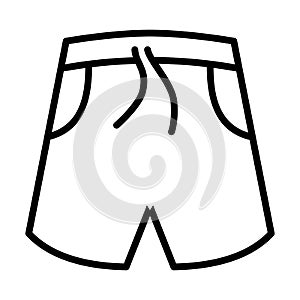 Beach pant fun shorts single icon with outline style