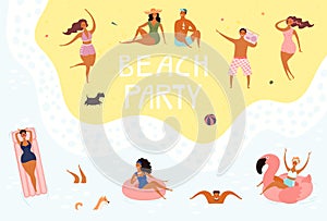 Beach party illustration