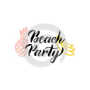 Beach Party Lettering