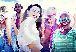 Beach Party Togetherness Friendship Happiness Summer Concept
