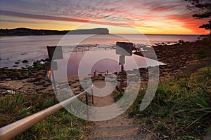 Beach path to Tidal Baths at Macmasters Beach