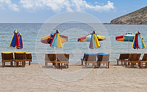 Beach at Patmos island in Greece