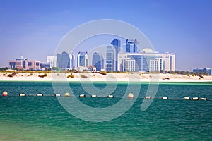 Beach at the Persian Gulf in Abu Dhabi