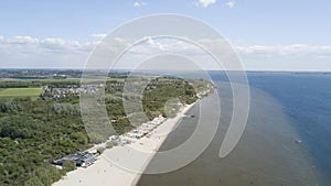 Beach, photo taken from the air, nearby Rockanje in The Netherlands