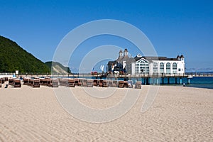 Beach and pier at the baltic Sea