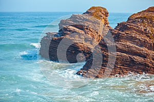 Beach Playa de Augas Santas. Spain, Europe photo