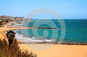 Beach of Playa del InglÃÂ©s, Gran Canaria, Spain photo